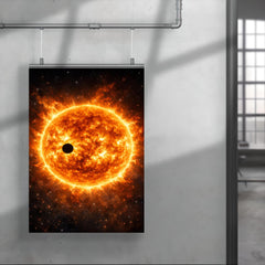 Transit of Venus across blazing solar disc poster 4