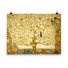 Tree of Life by Gustav Klimt poster on a plain backdrop in size 8"x10".