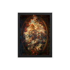 Triumph of Peace and Liberty over Tyranny by James Thornhill, 1708-1712 framed print on a plain backdrop in size 12"x16".