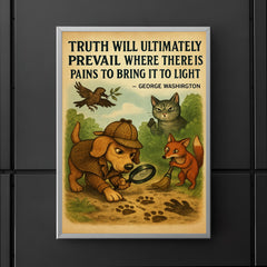 truth prevails george washington detective dog inspiring quote poster poster 5