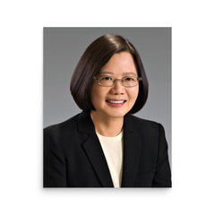 Tsai Ing-wen poster on a plain backdrop in size 16"x20".