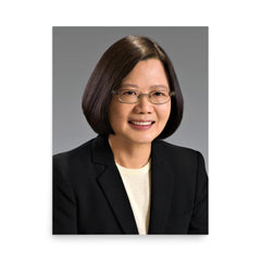 Tsai Ing-wen poster on a plain backdrop in size 18"x24".