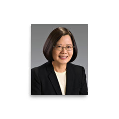 Tsai Ing-wen poster on a plain backdrop in size 8"x10".