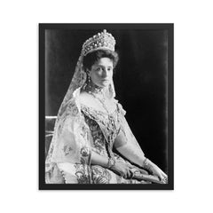 Tsarina Alexandra framed print on a plain backdrop in size 16"x20".