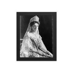 Tsarina Alexandra framed print on a plain backdrop in size 8"x10".