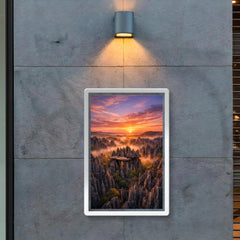 Tsingy de Bemaraha stone forest at dawn poster 2