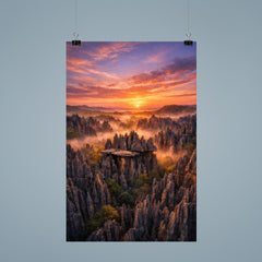 Tsingy de Bemaraha stone forest at dawn poster 9