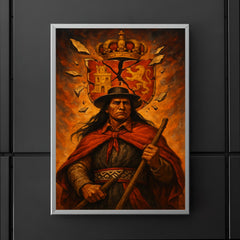 Túpac Amaru II beneath broken Spanish insignia poster 5