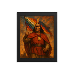 Tupac Amaru II before rebellion standard framed print on a plain backdrop in size 8"x10".