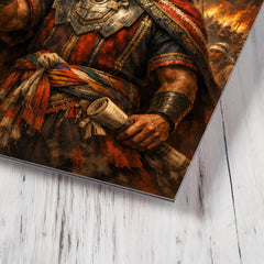 Tupac Amaru II in Andean rebellion attire metal print mockup
