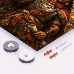 Tupac Amaru II in Andean rebellion attire metal print mockup