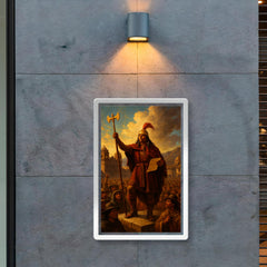 Tupac Amaru II proclamation in Andean plaza poster 2