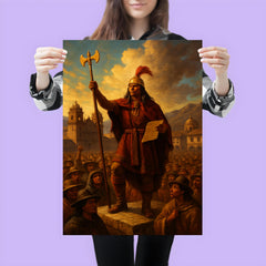 Tupac Amaru II proclamation in Andean plaza poster 3