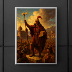 Tupac Amaru II proclamation in Andean plaza poster 5