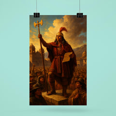 Tupac Amaru II proclamation in Andean plaza poster 6