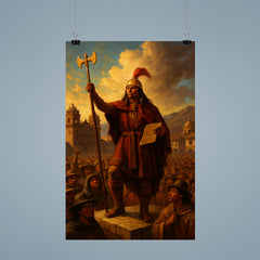 Tupac Amaru II proclamation in Andean plaza poster 9
