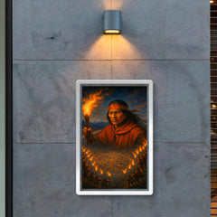 Tupac Katari encircling La Paz with torches poster 2