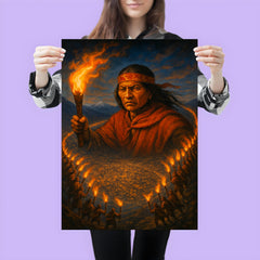 Tupac Katari encircling La Paz with torches poster 3