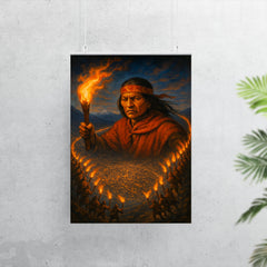 Tupac Katari encircling La Paz with torches poster 7