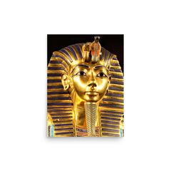 Tutankhamun poster on a plain backdrop in size 12"x16".