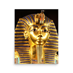 Tutankhamun poster on a plain backdrop in size 16"x20".