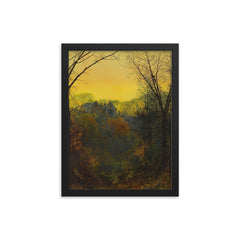 Twilight by John Atkinson Grimshaw, 1871 framed print on a plain backdrop in size 12"x16".