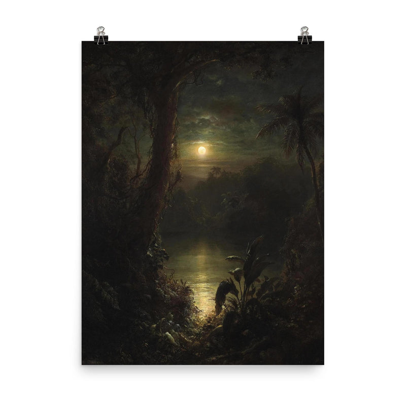 Twilight in the Tropics by Frederic Edwin Church, 1874 poster on a plain backdrop in size 8