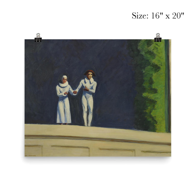 Two Comedians by Edward Hopper, 1966 poster 2