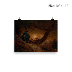 Two Men Contemplating the Moon by Caspar David Friedrich, 1820 poster 3
