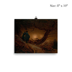 Two Men Contemplating the Moon by Caspar David Friedrich, 1820 poster 4