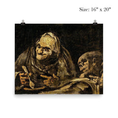 Two Old Men Eating Soup by Francisco Goya, 1820 poster 2