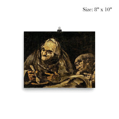 Two Old Men Eating Soup by Francisco Goya, 1820 poster 4