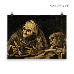 Two Old Men Eating Soup by Francisco Goya, 1820 poster 5