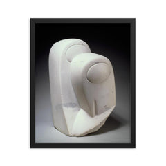 Two Penguins by Constantin Brancusi, 1911-1914 framed print on a plain backdrop in size 16"x20".