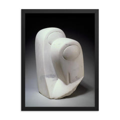 Two Penguins by Constantin Brancusi, 1911-1914 framed print on a plain backdrop in size 18"x24".