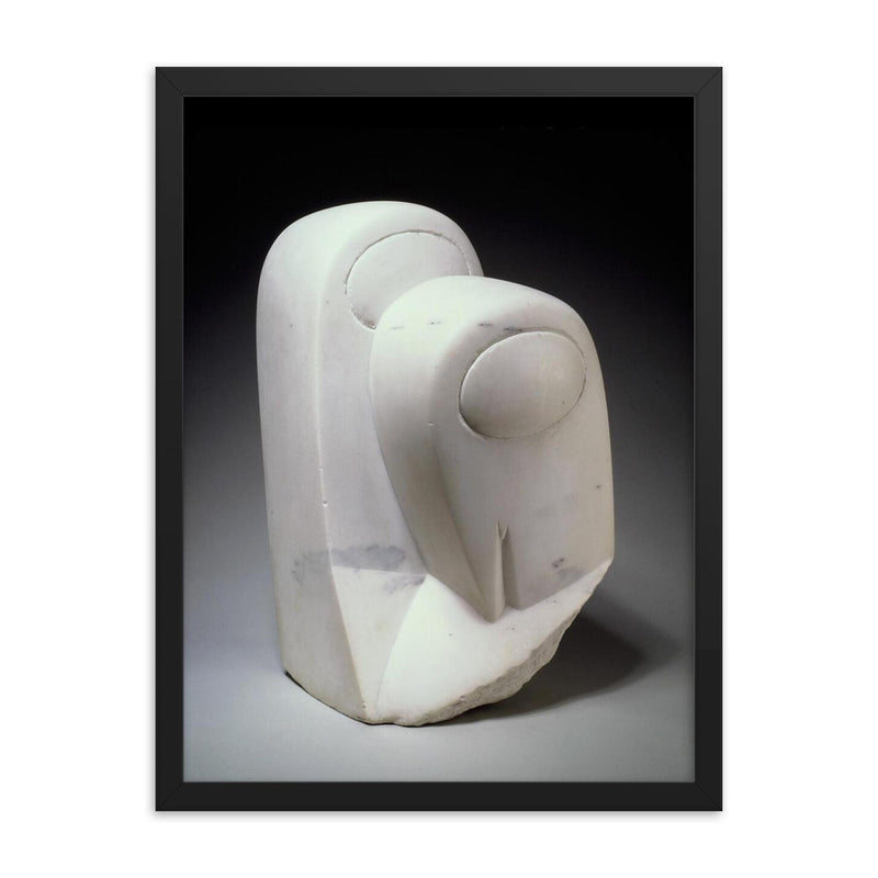 Two Penguins by Constantin Brancusi, 1911-1914 framed print on a plain backdrop in size 18