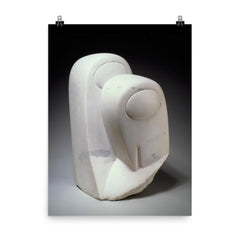 Two Penguins by Constantin Brancusi, 1911-1914 poster on a plain backdrop in size 8"x10".