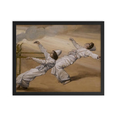 Two Priests Are Destroyed by James Tissot framed print on a plain backdrop in size 16"x20".