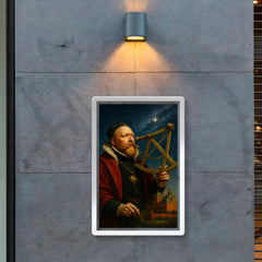 Tycho Brahe at Uraniborg with brass sextant poster 2