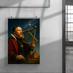 Tycho Brahe at Uraniborg with brass sextant poster 4