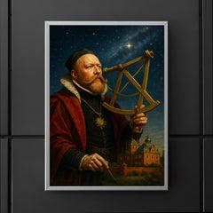 Tycho Brahe at Uraniborg with brass sextant poster 5