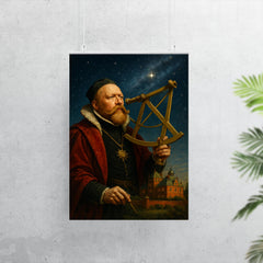Tycho Brahe at Uraniborg with brass sextant poster 7