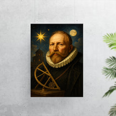 Tycho Brahe golden nose observatory portrait poster 7