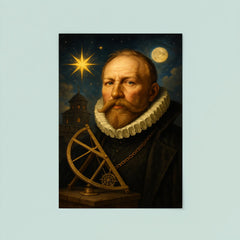 Tycho Brahe golden nose observatory portrait poster 8
