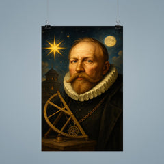 Tycho Brahe golden nose observatory portrait poster 9