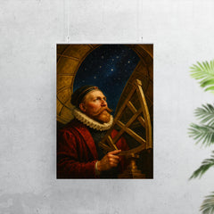 Tycho Brahe under a brass observatory dome poster 7