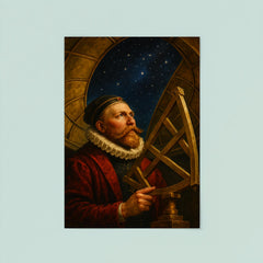 Tycho Brahe under a brass observatory dome poster 8