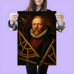 Tycho Brahe with brass instruments and artificial nose poster 3