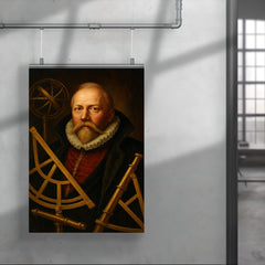 Tycho Brahe with brass instruments and artificial nose poster 4