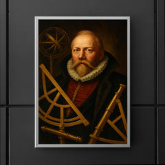 Tycho Brahe with brass instruments and artificial nose poster 5